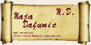 Maja Dafunić vizit kartica